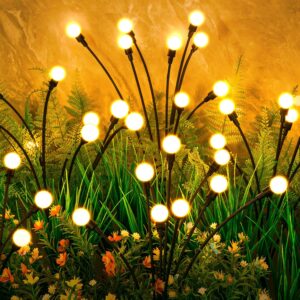 ASMAD Solar Lights Outdoor(4-Pack, 32 LEDs), Solar Garden Lights, Outdoor Decorations, Firefly Light for Patio Decor,